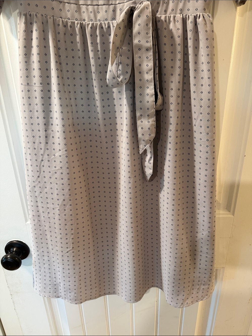 Polagram Lavender Dot Button-Front Midi Dress - Picture 4 of 6